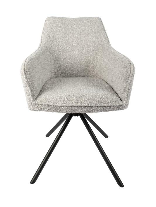 Chanel Swivel Dining Chair in Cloud