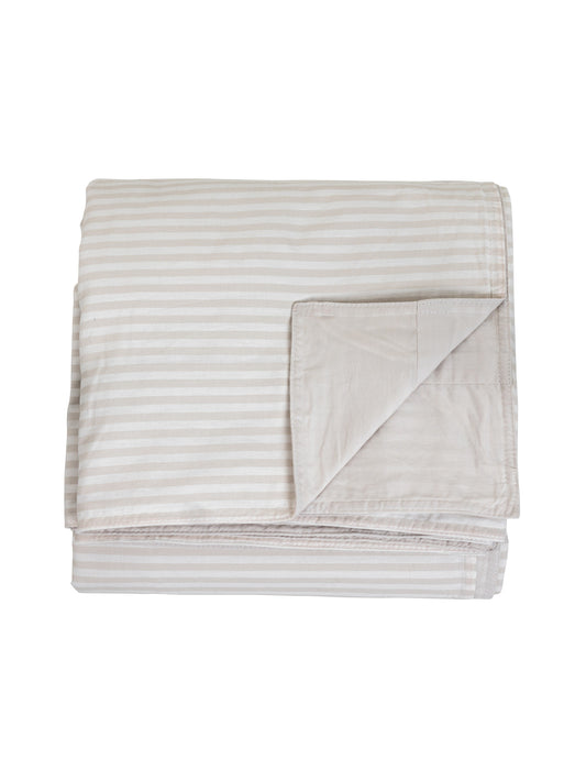 Cotton Line Bed Set in Almond Milk