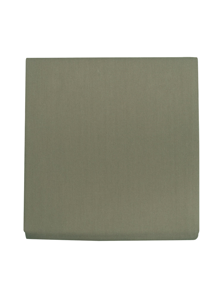 Cotton Wash K Fitted Sheet in Aloe