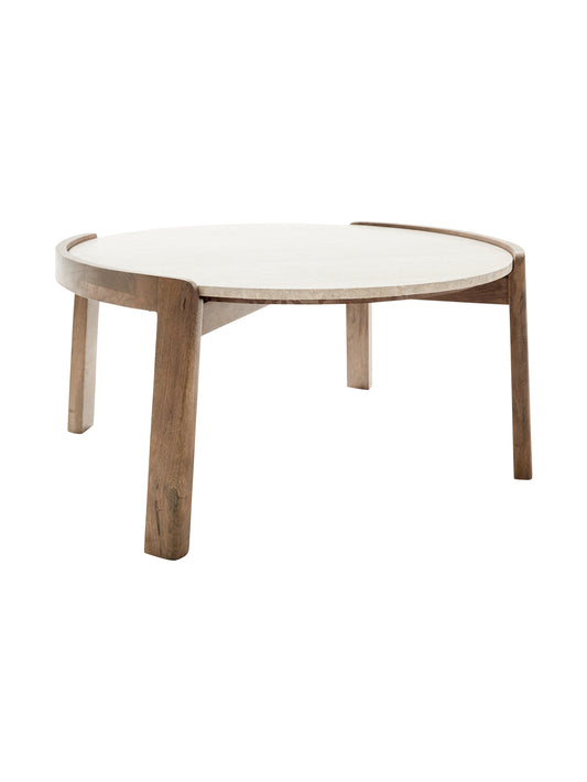 Curved Coffee Table in Travertine