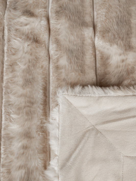 Furrow Faux Fur in Chinchilla