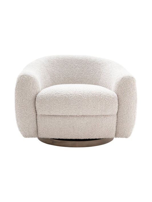 Grandeur Swivel Chair in Celine Angora