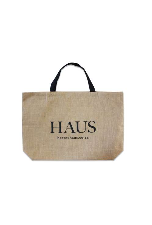 Jute Shopper Bag in Black