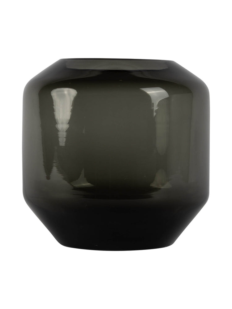 Isabeau Glass Vase in Obsidian (MED)