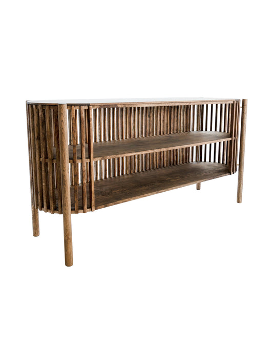 Linea Oak Media Console in Natura