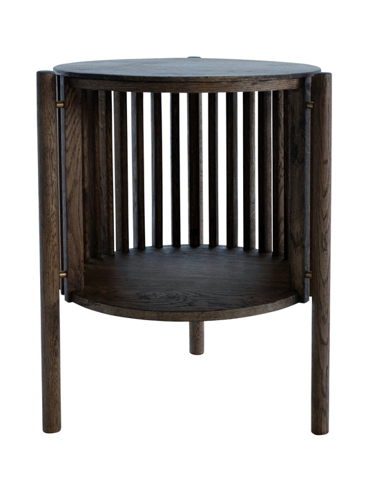 Linea Oak Side Table in Burnished