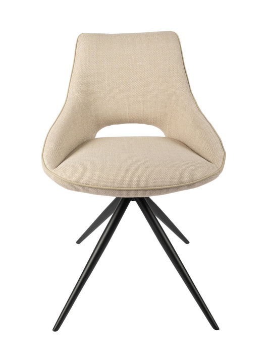 Louis Swivel Dining Chair in Hazelnut