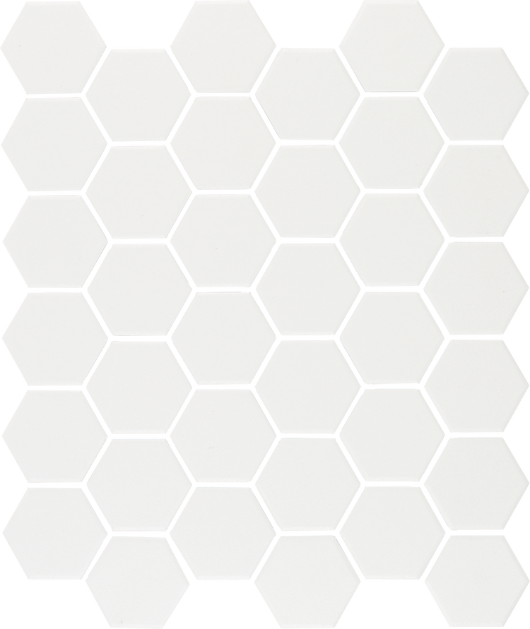 Hexagon Unglazed Pure White