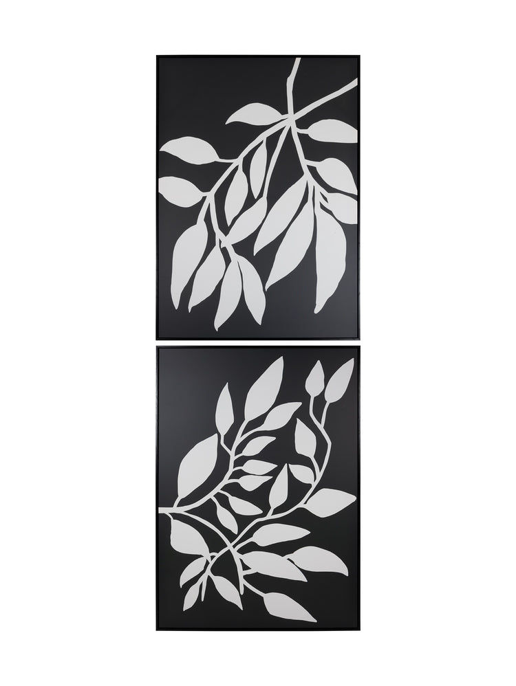 Midnight Garden Art Set of 2 in Mono