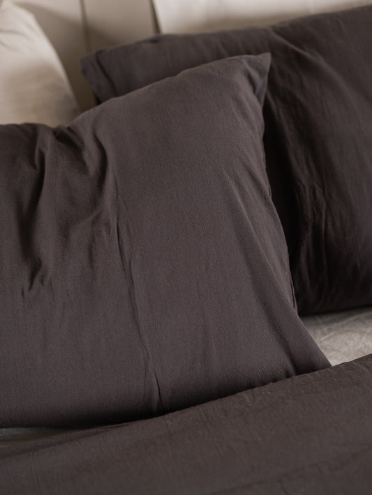 Pure Organic Pillowcase Set of 2 in Peat