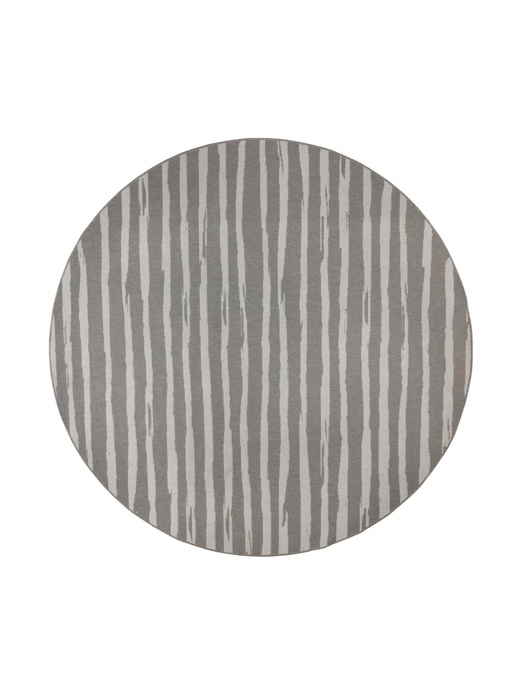 Right Circles Round Rug in Pebble