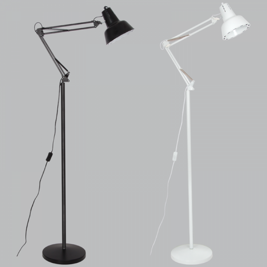 Floor Lamp - metal - Movable Arms - Black