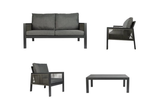 Atlas Outdoor Sofa Set in Midnight