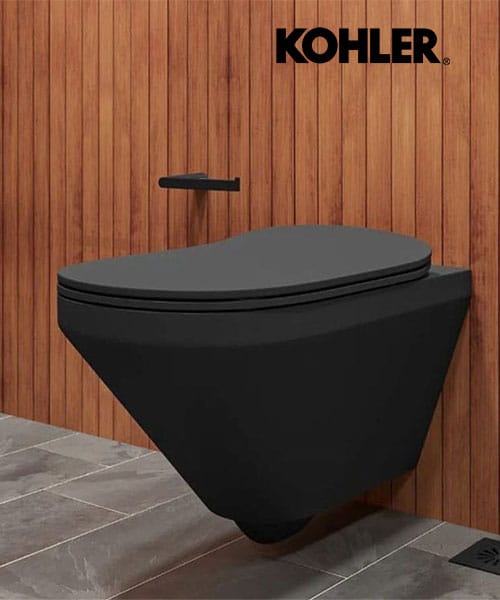 Kohler Modern Life Wall Hung Pan Thunder grey Including Soft Close Seat