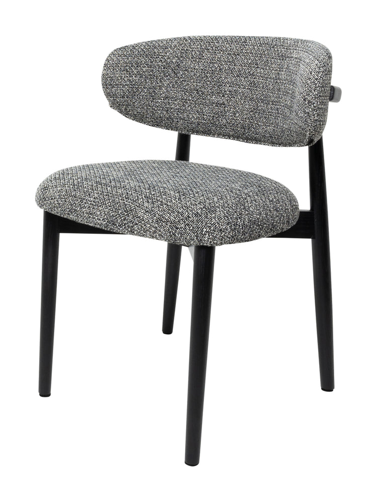 Valentino Dining Chair in Walkabout Liquorice