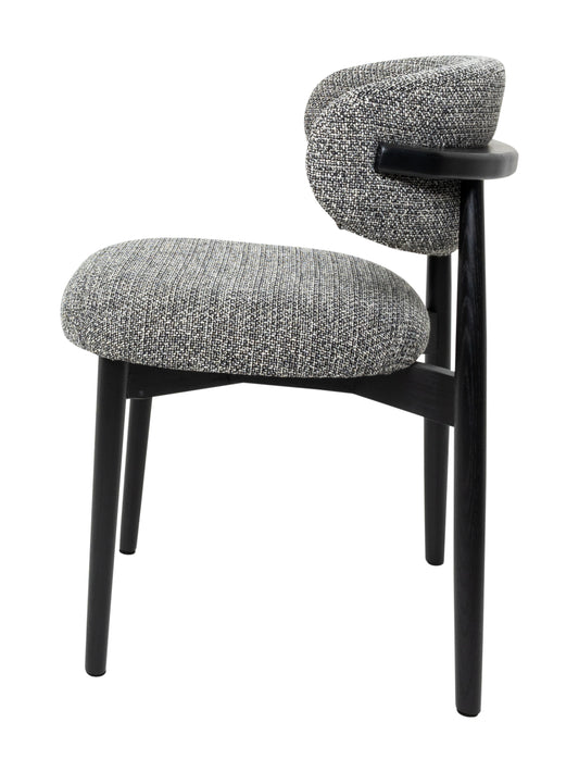 Valentino Dining Chair in Walkabout Liquorice