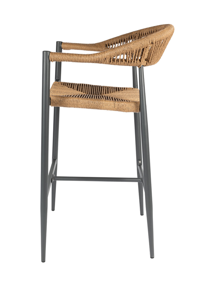 Zion Outdoor Bar Chair in Tawny Bark