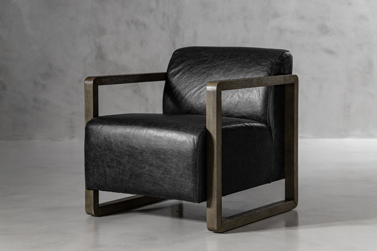 Wren Leather Armchair - Black