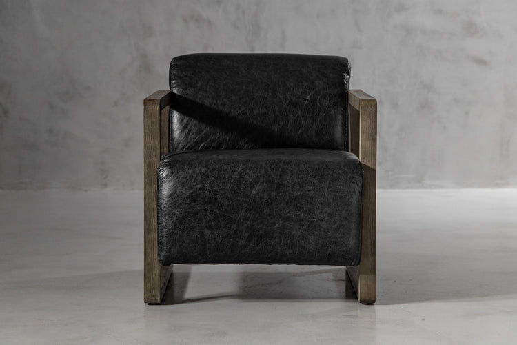 Wren Leather Armchair - Black