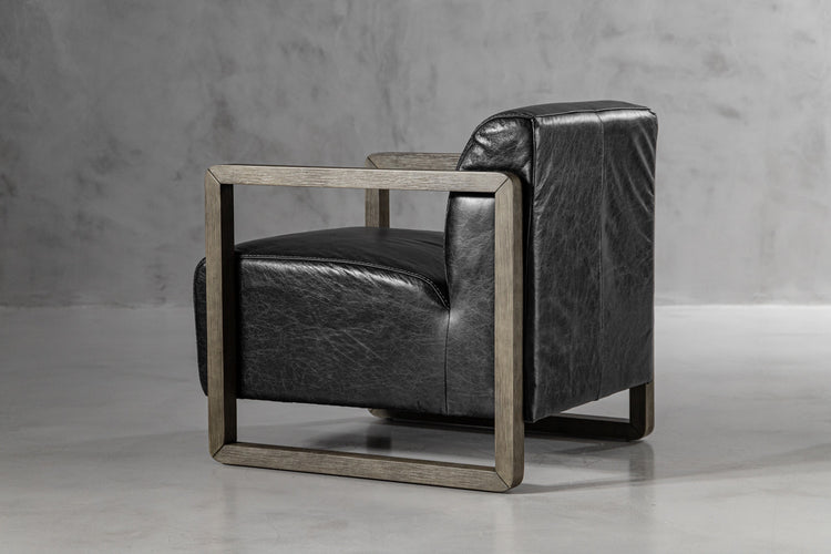 Wren Leather Armchair - Black