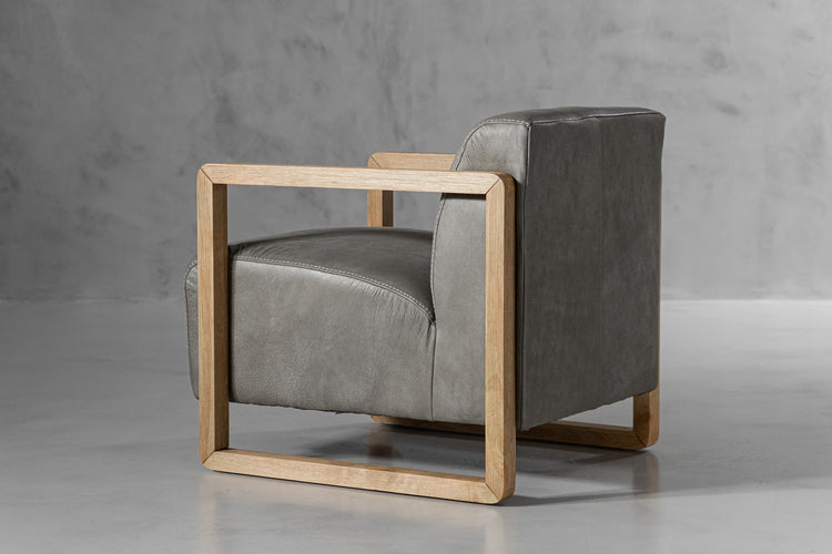 Wren Leather Armchair - Graphite