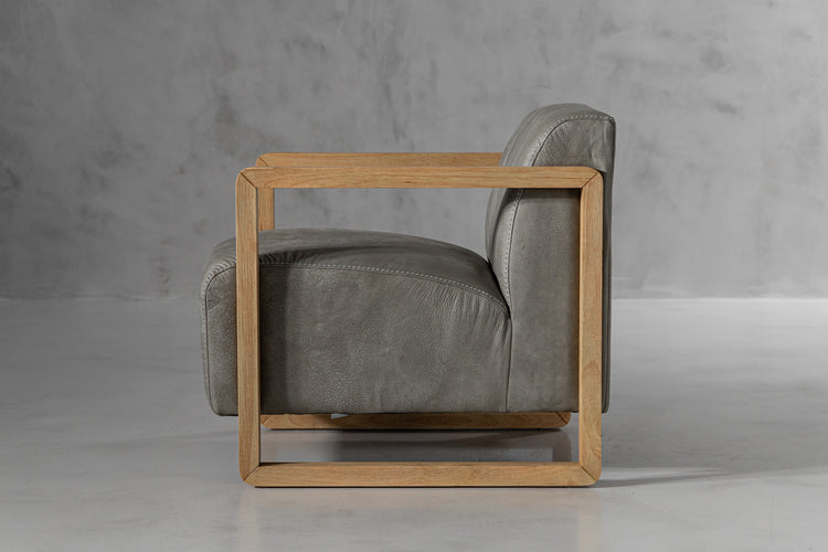 Wren Leather Armchair - Graphite