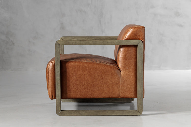 Wren Leather Armchair - Vintage Tan