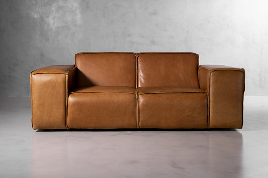 Caelum 2-Seater Leather Sofa - Desert Tan