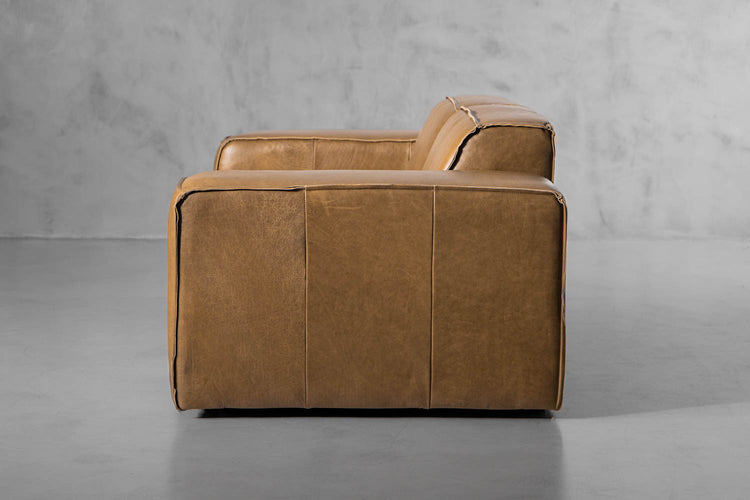 Caelum 2-Seater Leather Sofa - Sahara