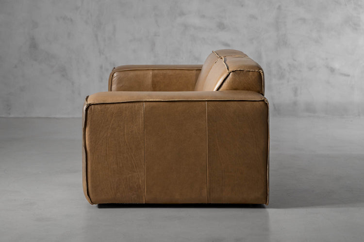 Caelum 3-Seater Leather Sofa - Sahara