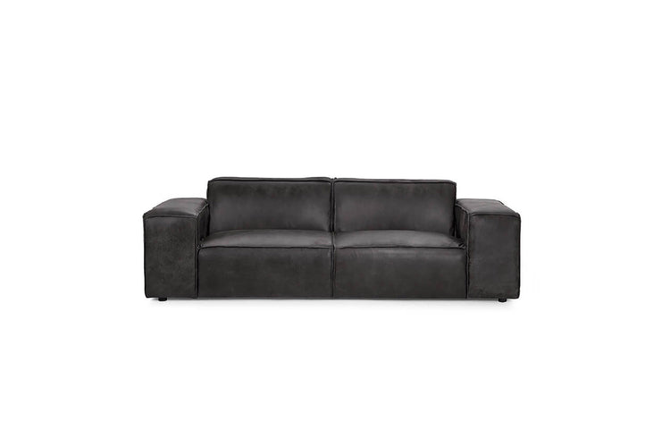 Caelum 3-Seater Leather Sofa - Lead