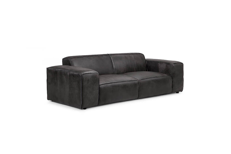 Caelum 3-Seater Leather Sofa - Lead