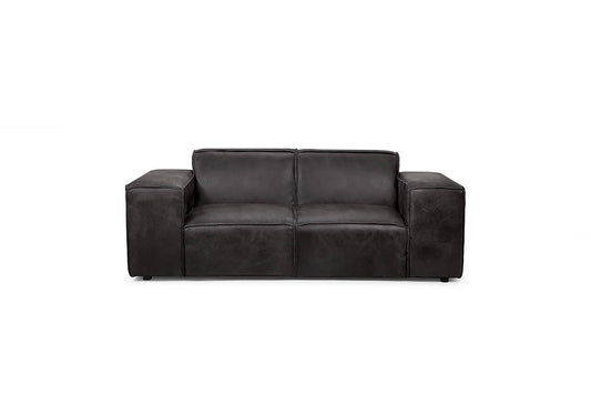 Caelum 2-Seater Leather Sofa - Lead