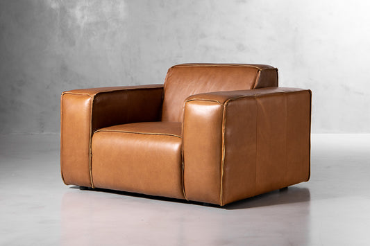 Caelum Leather Armchair - Desert Tan