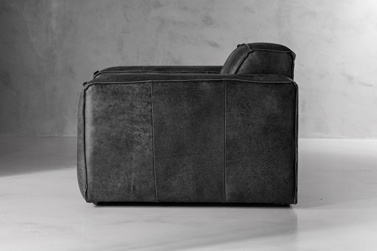 Caelum Leather Armchair - Lead