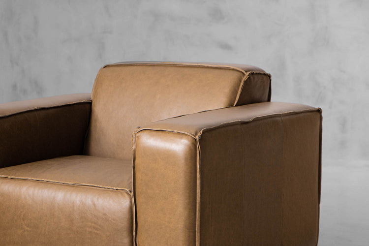 Caelum Leather Armchair - Sahara