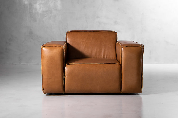 Caelum Leather Lounge Suite - Desert Tan