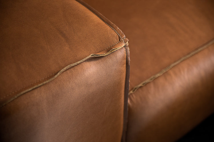 Caelum Leather Lounge Suite - Desert Tan