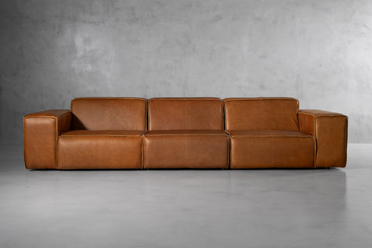 Caelum Leather Modular - 4-Seater Sofa - Desert Tan