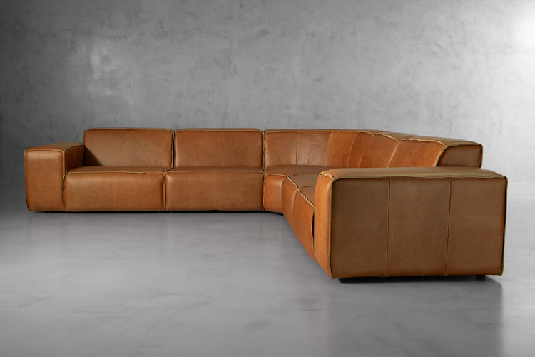 Caelum Leather Modular - Grand Corner Sofa Set - Desert Tan