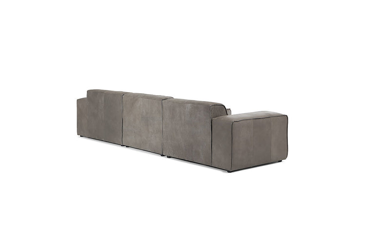 Caelum Leather Modular - 4-Seater Sofa - Graphite