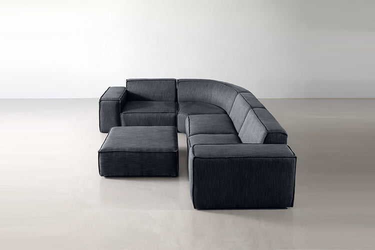 Caelum Modular - Corner Sofa With Ottoman - Night Sky