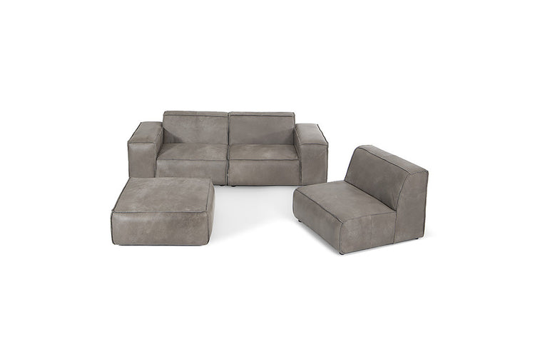 Caelum Leather Modular - Daybed - Graphite