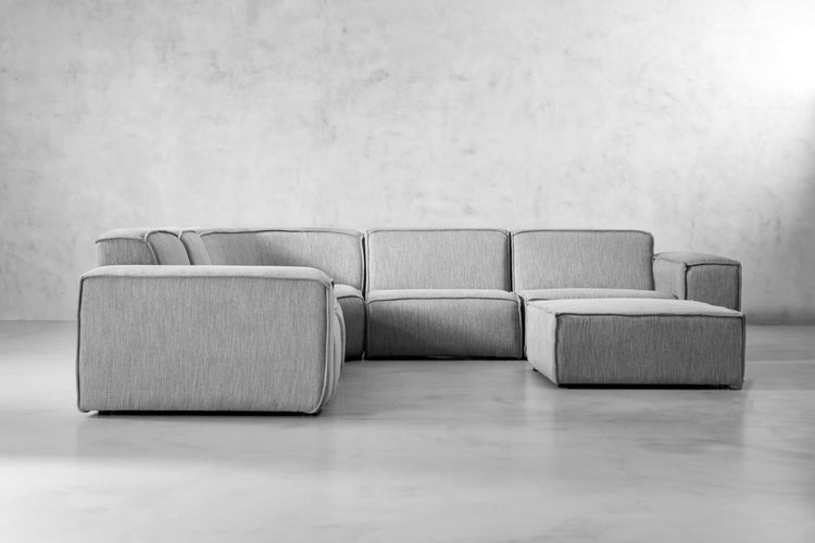 Caelum Modular - Grand Corner Sofa with Ottoman - Mist