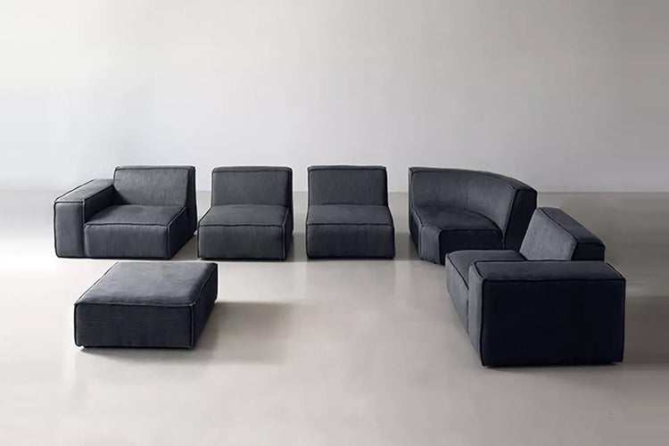 Caelum Modular - Grand Corner Sofa with Ottoman - Night Sky