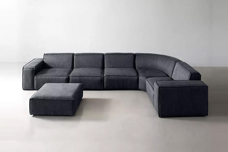 Caelum Modular - Grand Corner Sofa with Ottoman - Night Sky