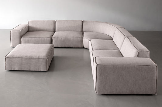 Caelum Modular - Grand Corner Sofa with Ottoman - Taupe