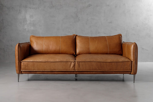 Oslo 3-Seater Leather Sofa - Desert Tan