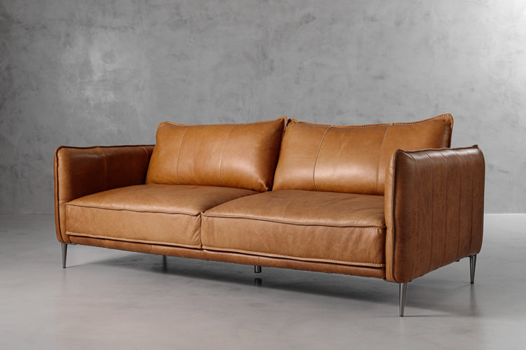 Oslo 3-Seater Leather Sofa - Desert Tan