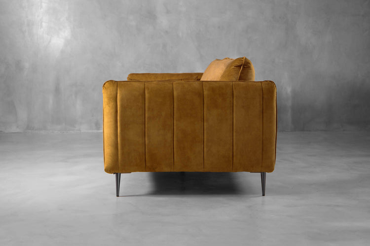 Oslo 3-Seater Velvet Sofa - Aged Mustard